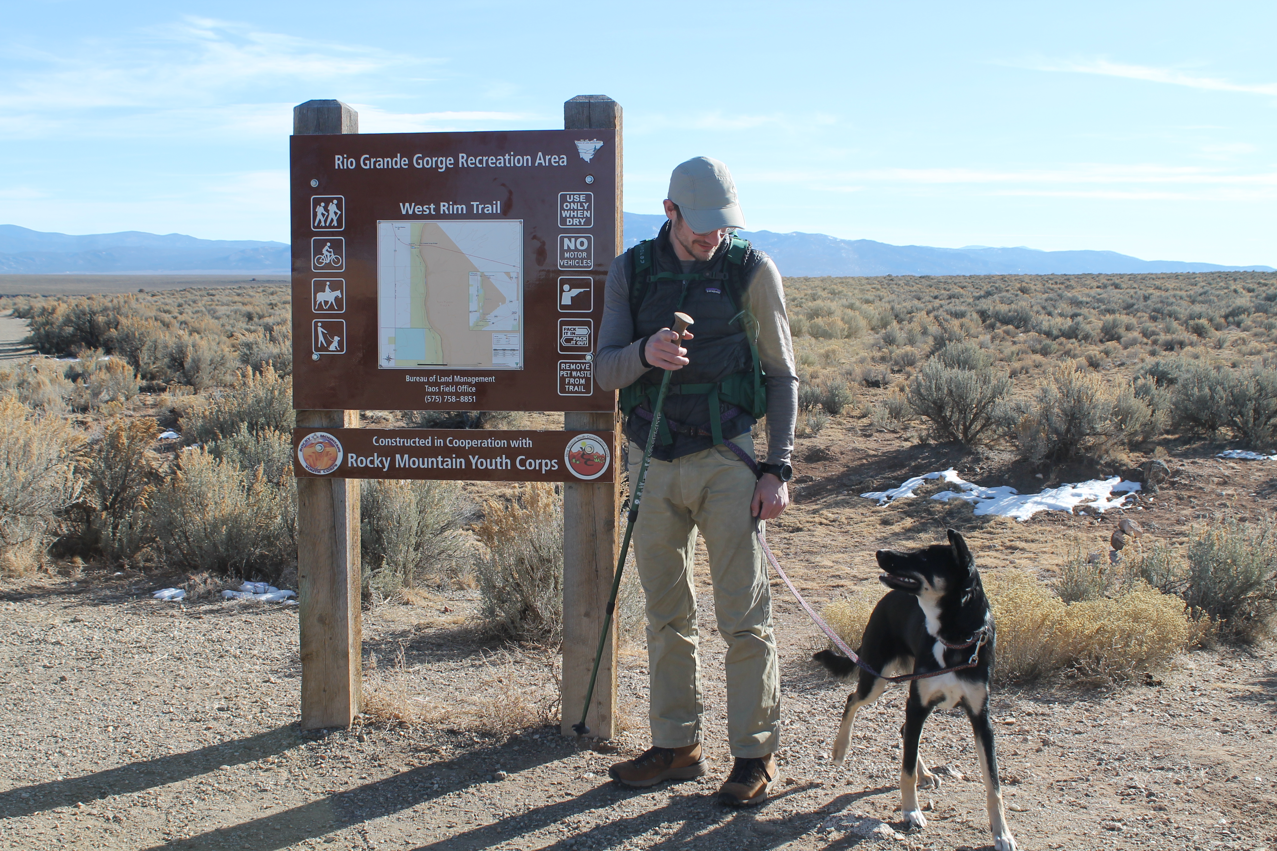 Pet-friendly adventure: hiking the West Rim Trail of the Rio Grande Gorge.