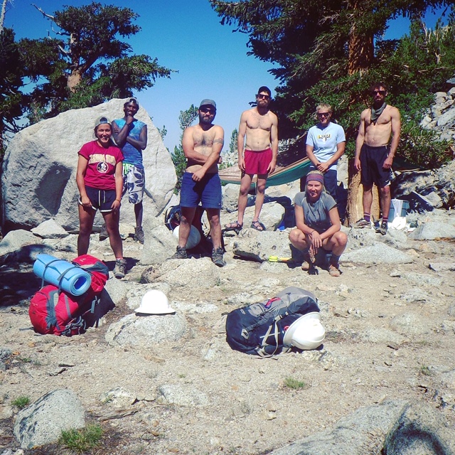 Shepherd's Pass Trail Crew working on the trail in 2016.