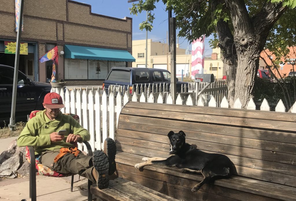 Resting at the Simple Lodge and Hostel in Salida, Colorado.