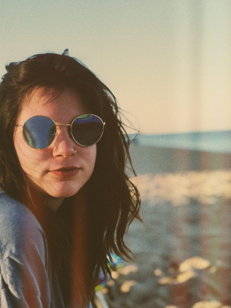 Naomi on the beach.