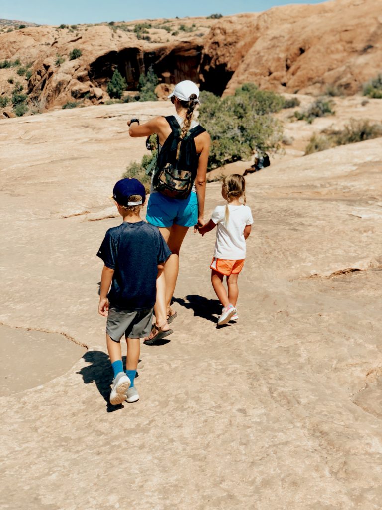 Hiking with kids.