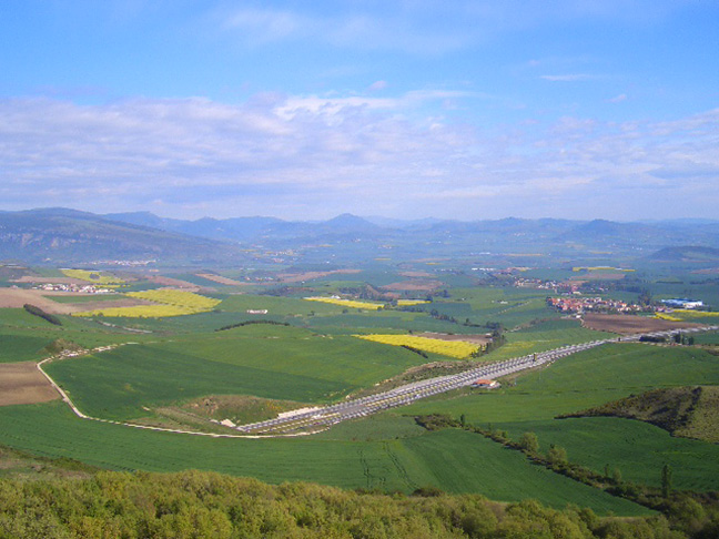 Mountains along the Camino de Santiago.