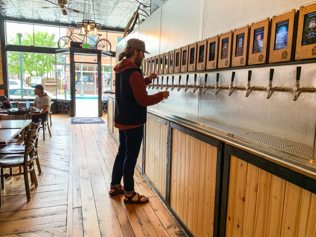 Sample a variety of beers at the 146 Taphouse in Salida, Colorado.