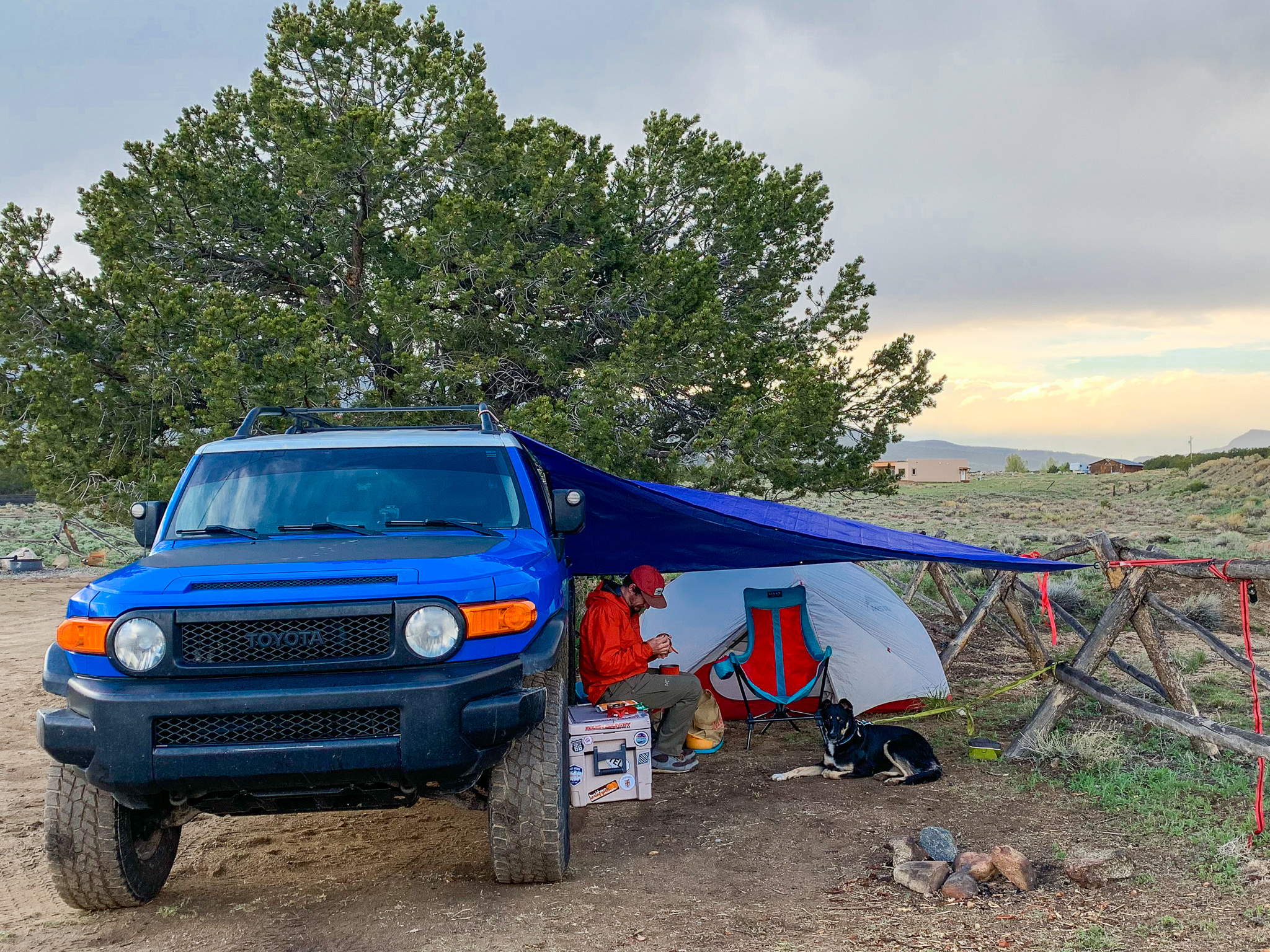 Camping at Elephant Rock campground near Salida, Colorado.