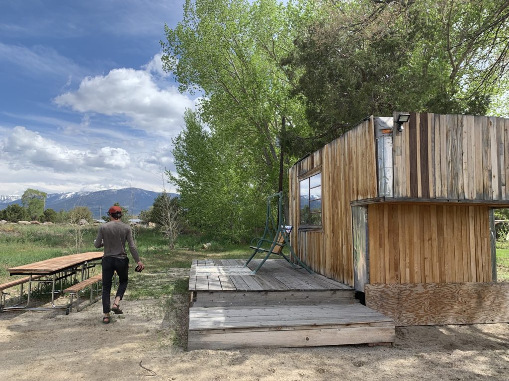 Stay at this tiny house in Salida, Colorado.